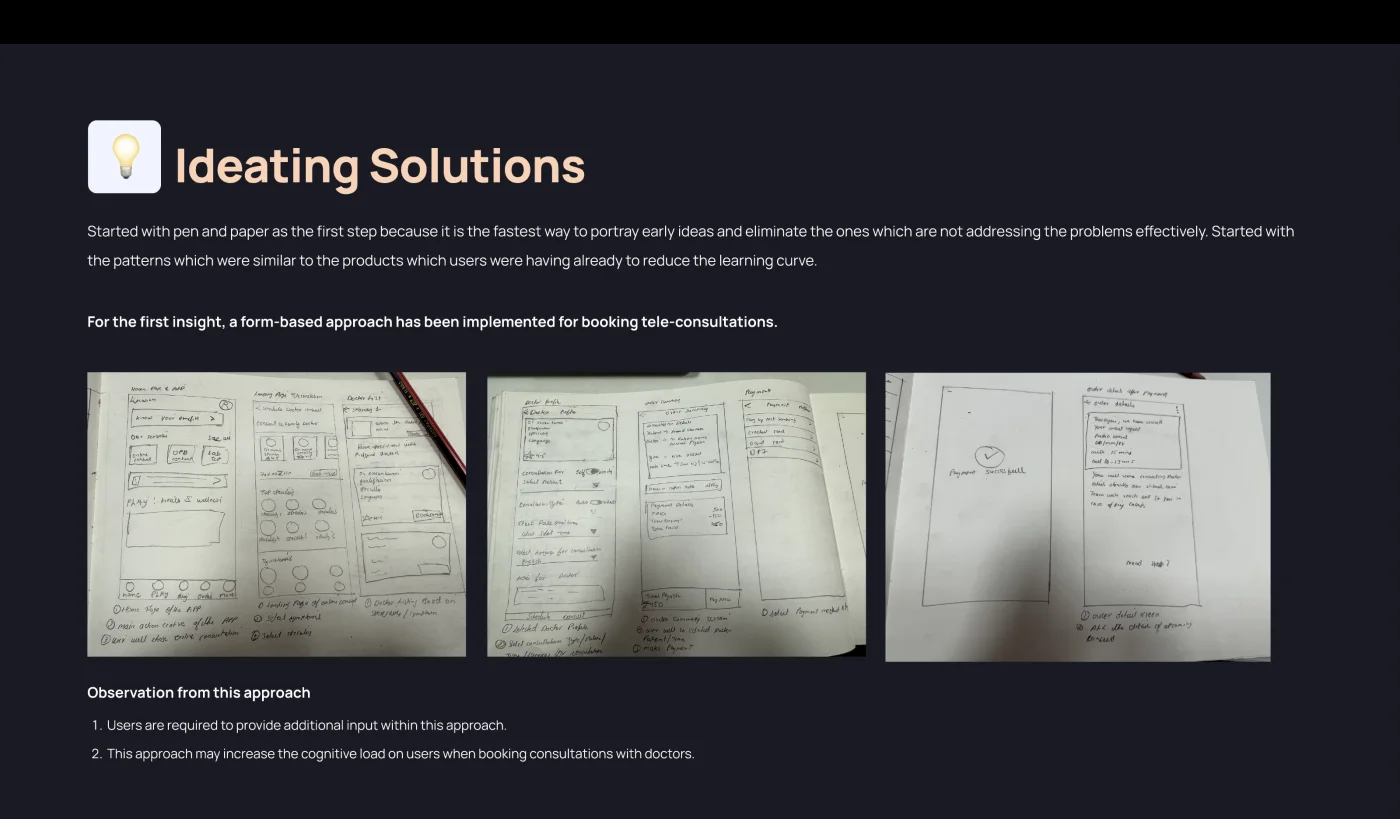Approach one — form-based booking sketches
